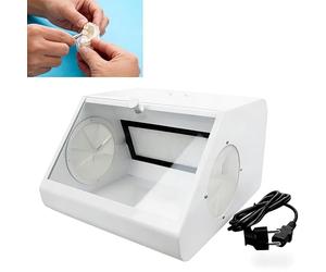 Cabina di protezione completamente chiusa con LED Vetro temperato Cabina di lucidatura da tavolo per laboratori odontotecnici Modellistica