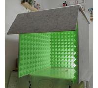 cabina di registrazione da tavolo, Cabina di registrazione portatile, cabina isolamento for microfono a cubo, riduzione del rumore, podcasting, trattamenti acustici(Green)
