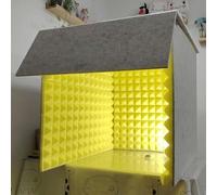 cabina di registrazione da tavolo, Cabina di registrazione portatile, cabina isolamento for microfono a cubo, riduzione del rumore, podcasting, trattamenti acustici(Yellow)