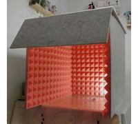cabina di registrazione da tavolo, Cabina di registrazione portatile, cabina isolamento for microfono a cubo, riduzione del rumore, podcasting, trattamenti acustici(Red)