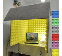 cabina di registrazione da tavolo, Cubo di isolamento for microfono, box protezione portatile for la registrazione audio, for home studio, musicale, podcasting, trattamenti acustici(Purple)