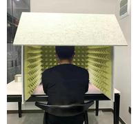 cabina di registrazione da tavolo, Cubo di isolamento for microfono, riduzione del rumore, schermo isolante for home studio, registrazione musicale, podcasting(Yellow)