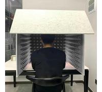 cabina di registrazione da tavolo, Cubo di isolamento for microfono, riduzione del rumore, schermo isolante for home studio, registrazione musicale, podcasting(Gris)