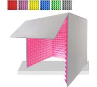 cabina di registrazione da tavolo, Cubo di schiuma for microfono, pieghevole, staccabile, portatile, semplice, for studio registrazione, colori disponibili(Red)