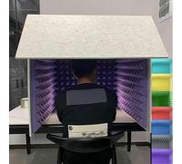 cabina di registrazione da tavolo, Cubo in schiuma for cabina microfonica, acustica fai da te, schermo isolante, attrezzatura for la registrazione, for ufficio e studio(Yellow)