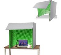 Cabina di registrazione portatile, riduzione del rumore, for apparecchiature microfonica, podcast, canto, giochi e trasmissione(Green)