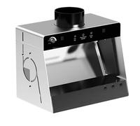 Cabina di spruzzo portatile dell'aerografo con la tenda dell'acqua di pressione negativa e le luci del LED per figure di modello, arte, artigianato e pittura della torta