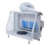 Cabina di verniciatura ad aerografo, banco da lavoro portatile pieghevole for la verniciatura di modelli con 3 barre luminose a LED e pompa dell'acqua, for la verniciaturas di opere d'arte(A)