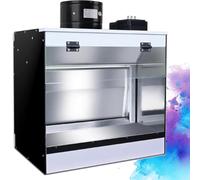 Cabina di Verniciatura per Aerografo, scatola di spruzzo per cabina di verniciatura per aerografo con luci a LED per modelli di artigianato, decorazioni per torte, unghie, artigianato, ecc ,50x50x40cm