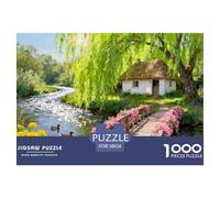 Cabina di Willow Tree sul Fiume Puzzle in Legno Impermeabile Puzzles Da 1000 Pezzi Regali Per Adulti Divertenti Giochi Educativi
