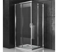 Cabina Doccia Angolare Con Ante Scorrevoli In Cristallo Temprato 6 mm Profilo Cromato - : , CONFEZIONE: 1 pz., Misure: 68-71x88-91xh190 cm