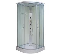 Cabina doccia completa TANGO 90 x 90 x 215 cm - con ugelli massaggianti, montaggio rapido, testa e doccetta, vetro di sicurezza, con tazza doccia, box doccia completo