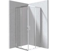 Cabina doccia quadrata Zulueta Idrostile 800x1950 mm cromo Cromo