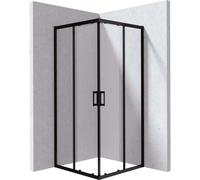 Cabina doccia quadrata Zulueta Idrostile vetro 6 mm 900x1950 mm nero Nero