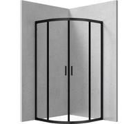 Cabina doccia semicircolare Caimito Idrostile 900x1850 mm nero Nero