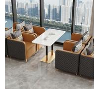 Cabina for divano a due posti di lusso for caffè, 7 opzioni di combinazione for bar, hotel, sale da tè, negozi di tè al latte, ristoranti, ricevimenti commerciali e for il tempo libero(Orange,Set5)