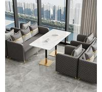 Cabina for divano a due posti di lusso for caffè, 7 opzioni di combinazione for bar, hotel, sale da tè, negozi di tè al latte, ristoranti, ricevimenti commerciali e for il tempo libero(Dark gray,Set6)