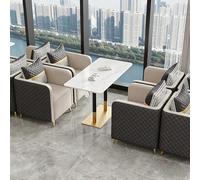 Cabina for divano a due posti di lusso for caffè, 7 opzioni di combinazione for bar, hotel, sale da tè, negozi di tè al latte, ristoranti, ricevimenti commerciali e for il tempo libero(White,Set5)