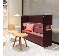 Cabina for due persone con schienale alto for uffici,divani semichiusi,design for la privacy,include design con schienale cavo e cornice grigia,per zona reception e soggiorno(Red,155*75*130CM)