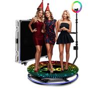 Cabina fotografica 360 con logo personalizzato, APP Controllo remoto Automatico Slow Motion 360 Spin Camera Booth con custodia di volo