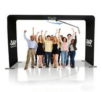 Cabina fotografica a 360° con rotazione automatica con luce ad anello LED, supporto rotante per video per foto di gruppo e selfie