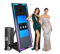 Cabina fotografica a specchio da 114 cm/165 cm, supporta più lingue, touch screen, mini pc (I5-8 GB + 256 GB), per matrimoni, feste e eventi