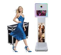 Cabina fotografica con display LCD e touch screen da 15,6" Selfie Station Shell Stand Macchina fotocamera DSLR fai da te con luce RGB per eventi, feste e matrimoni (macchina fotocamera)