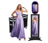 Cabina fotografica con display LCD e touch screen, supporto a conchiglia per selfie, macchina fotografica DSLR fai da te con luce RGB per eventi, feste e matrimoni (macchina fotografica)