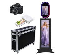 Cabina fotografica dello specchio con il touch screen (nero D (LCD), macchina+macchina fotografica+mini stampante)