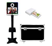 Cabina fotografica Magic Mirror con stampante e macchina fotografica DSLR con touch screen da 15,6 pollici, mini PC integrato, luce RGB per matrimoni, feste ed eventi