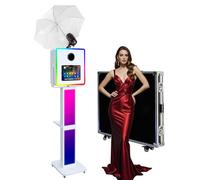 Cabina fotografica portatile per iPad con ombrello dalla luce morbida, supporto per selfie con luce RGB e custodia da viaggio per eventi di noleggio e matrimoni (macchina per fototesse)