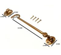 Cabina Gancio Con Occhio 150MM 15.2cm Ottone Massiccio Lucido Viti Confezione 50