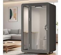 Cabina insonorizzata per riunioni, portatile, con scrivania, per conversazioni private e studio, spazio di lavoro rimovibile