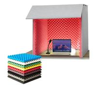 Cabina insonorizzata portatile per home studio, podcast e registrazione vocale fuori campo, copertura pieghevole per riduzione del rumore con protezione del suono a 360 gradi (E)