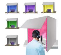 Cabina Insonorizzata Portatile, Scatola Di Registrazione Insonorizzata Che Assorbe Il Rumore, Attrezzatura For La Registrazione Del Microfono For Studio, Blog E Voce(Red)