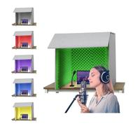 Cabina insonorizzata portatile, scudo di isolamento da scrivania per microfono, scudo assorbente vocale per registrazione audio da studio