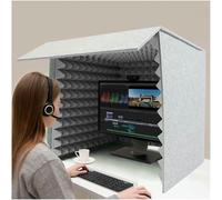Cabina insonorizzata, studio di registrazione portatile, copertura vocale per canto, scatola di isolamento musicale, uso desktop per casa e podcasting