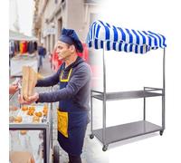 Cabina per chioschi con baldacchino per il mercato degli agricoltori, Stand mobile di concessione pop-up per alimenti e mestieri, design pieghevole per festival comunitari