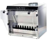 Cabina per Verniciatura a Cortina d'Acqua, Pompa Acqua Automatica Sollevabile 2200 L/H con 3 Luci LED, Pannello Touch e Controllo Gestuale per Fai da Te, Modellismo e Progetti di Aerografia