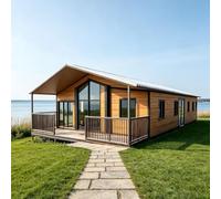 Cabina pieghevole prefabbricata moderna della casa espandibile del | Casa prefabbricata minuscola dotata di portico anteriore, camera da letto, bagno e cucina per le vacanze, pensioni