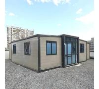 Cabina prefabbricata in acciaio di lusso 40 piedi estensibile espandibile pieghevole contenitore di lusso Living Prefab 20/30/40ft Casa per hotel Uffici Negozi Resort Glamping Resort, cabina da