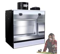 Cabina spray portatile per aerografo, cabina spray per modellismo, armadio ermetico per tavolo artigianale, set di scatole spray per torte, modello, artigianato, chiodi, con sistema di scarico a tenda