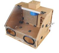 Cabina spray portatile per aerografo con luce LED e riscaldatore, scatola trasparente per pittura per modellismo, decorazione di torte e arte fai da te