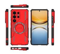 Cabina telefonica Compatibile con Samsung Galaxy S26 Ultra 5G, custodia robusta, antiurto, rigida, sottile e solida, con supporto for la ricarica wireless. Cover posteriore per smartphone(K?rm?z?)