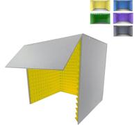 Cabina vocale portatile, attrezzatura for la registrazione, isolamento acustico for studio domestico, copertura insonorizzata da tavolo 80 * cm for microfono a condensatore, audio in di canto(Yellow)