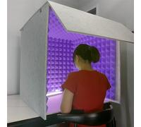 Cabina vocale portatile per isolamento acustico, scatola insonorizzata da tavolo per podcast in studio, canto e trasmissione, migliora la qualità audio e riduce il rumore