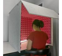 Cabina vocale portatile per isolamento acustico, scatola insonorizzata da tavolo per podcast in studio, canto e trasmissione, migliora la qualità audio e riduce il rumore