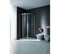 Cabine de douche quart de cercle Koralle avec 2 éléments coulissants et 2 panneaux fixes myDay VSF rayon 520 80/80 775-795x2000mm, VB23408020AA1, VB23408020AA1, Cabine doccia: Inquadrare: Argento opac