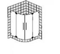 Cabine de douche quart de cercle sur mesure SPRINZ Achat R Plus avec portes battantes, rayon 550mm, dimensions jusqu'à : 900x900x2000mm, AR25.5SOM, AR25.5SOM, Cabine doccia: Accessori: superficie spec