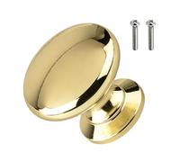 Cabinet Brass Knobs - Unlacquered Metal Hardware, Vintage Classic Pulls, El | Cabinet Furniture Knobs Brass Knobs for Ca Home Kitchen Bathroom Office Furniture Dresser Vanity Cupboard Wardrobe Chest Desk